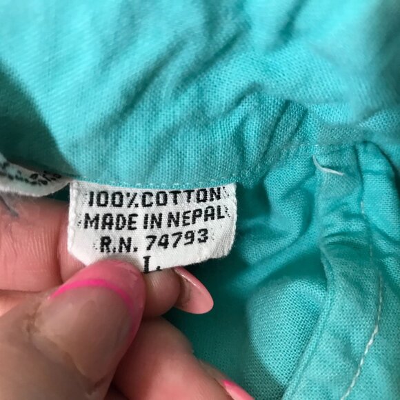 VINTAGE MINE & BILLS OUTFITTERS - WOMEN'S LARGE - WESTERN BUTTON SHIRT 90'S - Picture 5 of 5